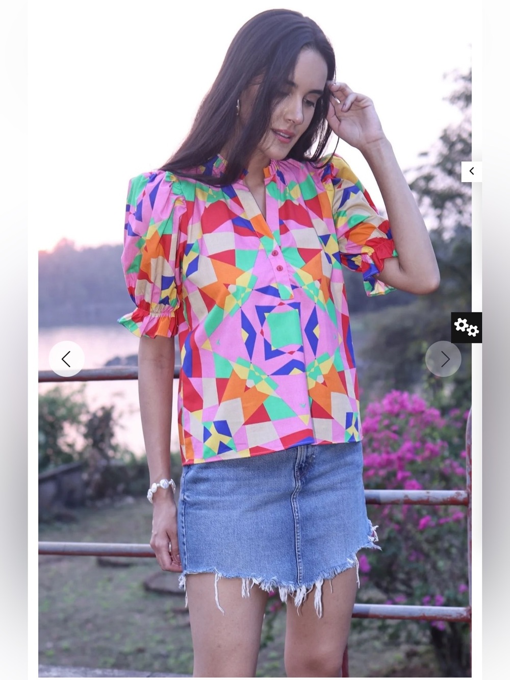 NEW MAUDE VIVANTE amy top in kaleidoscope xs